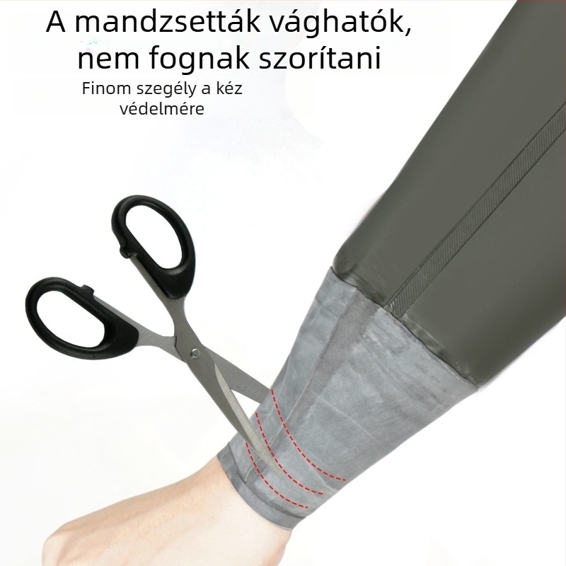 Hosszú vízálló ujjköpeny halak és tenger gyümölcsei kezelése
