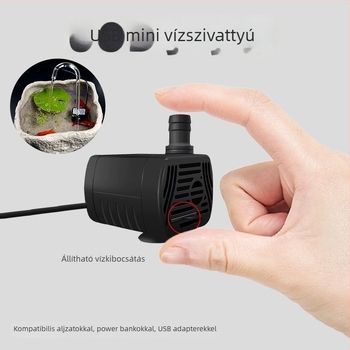 USB vízszivattyú akváriumhoz és tóhoz – mini merülő körforgó szivattyú, rendkívül csendes