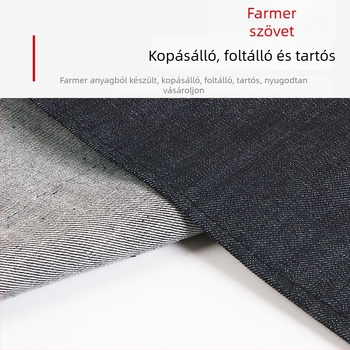 Vastagított, kopásálló farmer munkavédelmi kötény ujjatlan, olajálló, hegesztésre a faiparban