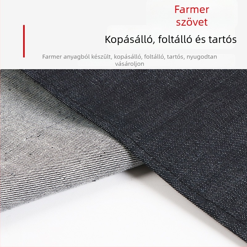 Vastagított, kopásálló farmer munkavédelmi kötény ujjatlan, olajálló, hegesztésre a faiparban