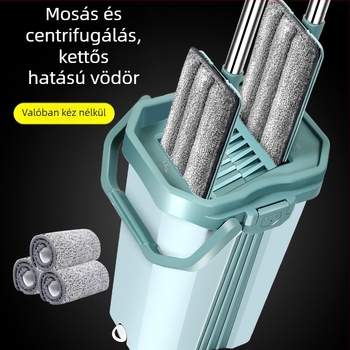 Új modellű lapos mop beépített száraz–nedves vödörrel