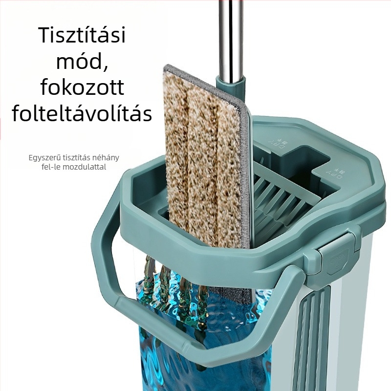Új modellű lapos mop beépített száraz–nedves vödörrel