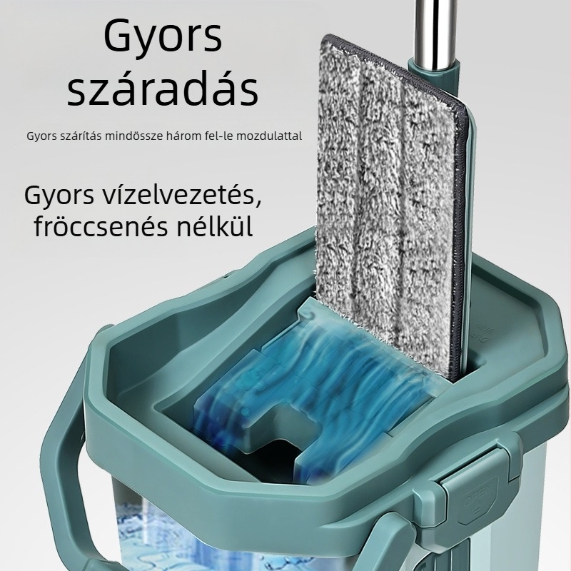 Új modellű lapos mop beépített száraz–nedves vödörrel