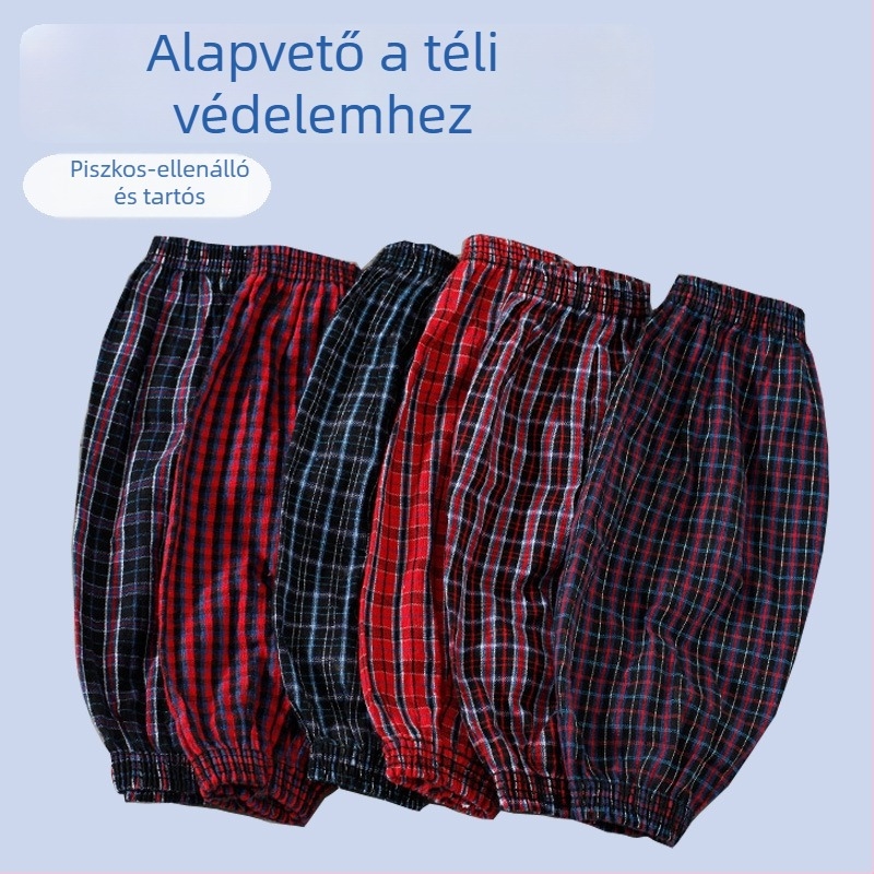 Hosszított pamut munkás ujjvédők, por- és szennyeződés elleni védelem, konyhai feladatokhoz