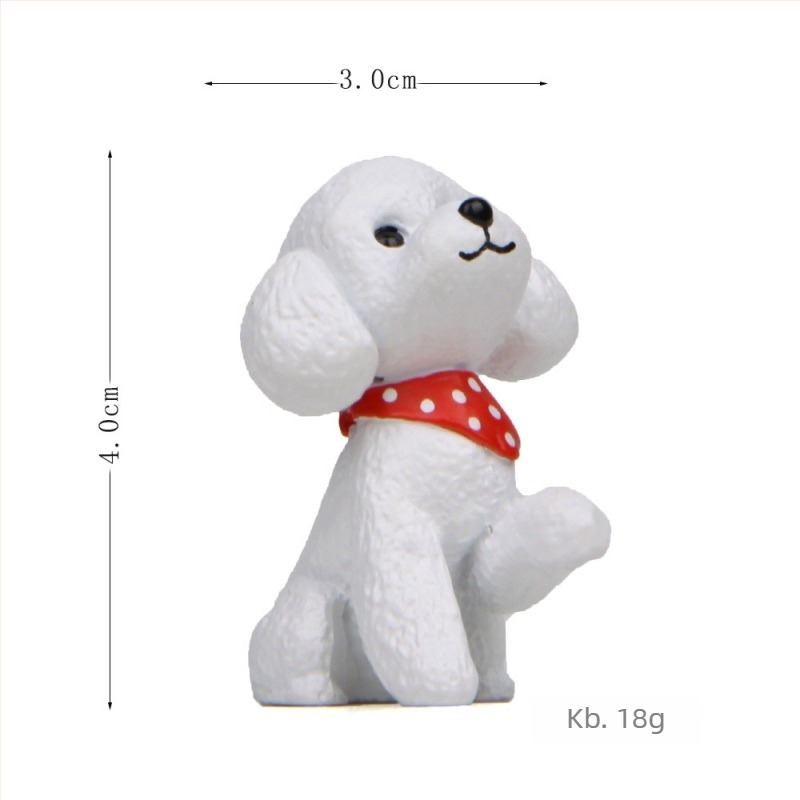 Meng Mengdi sorozat Teddy kutya integető figurája – kertdísz és autó dekoráció