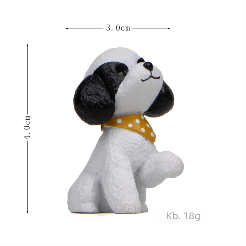 Meng Mengdi sorozat Teddy kutya integető figurája – kertdísz és autó dekoráció