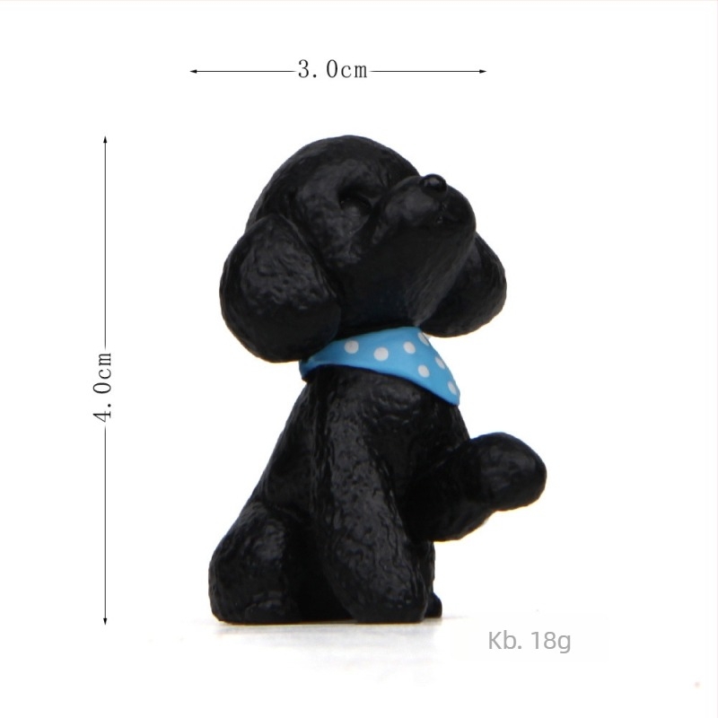 Meng Mengdi sorozat Teddy kutya integető figurája – kertdísz és autó dekoráció