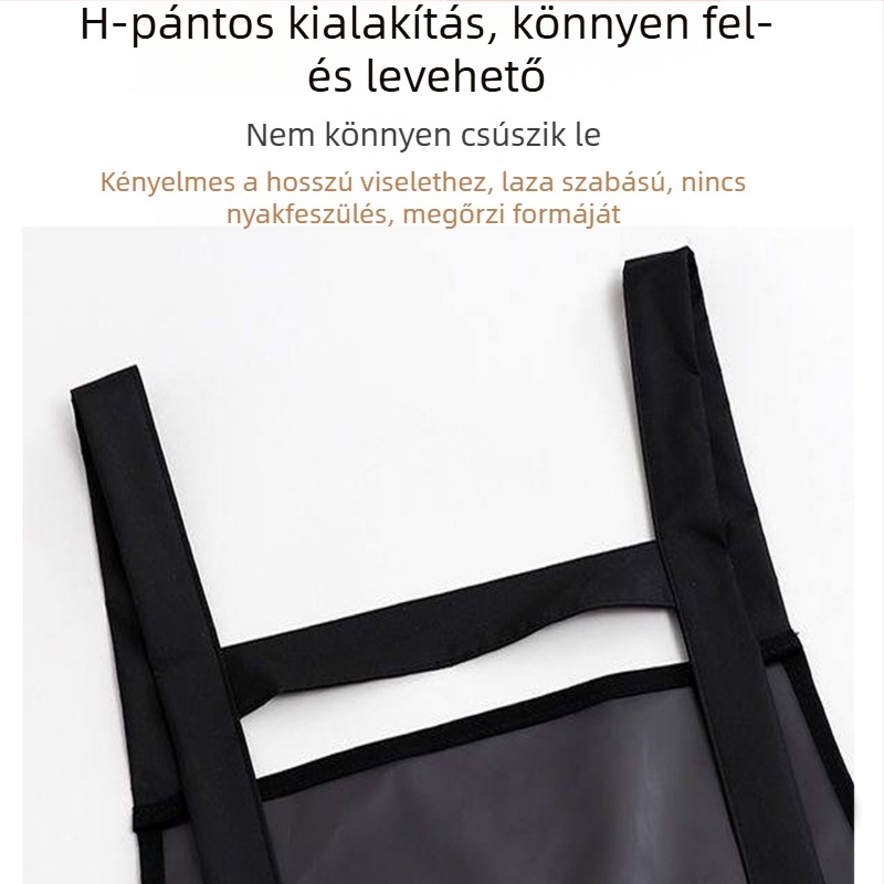 Női átlátszó TPU kötény - vízálló és olajálló, otthoni konyhára és cateringhez, modern minimalista stílus