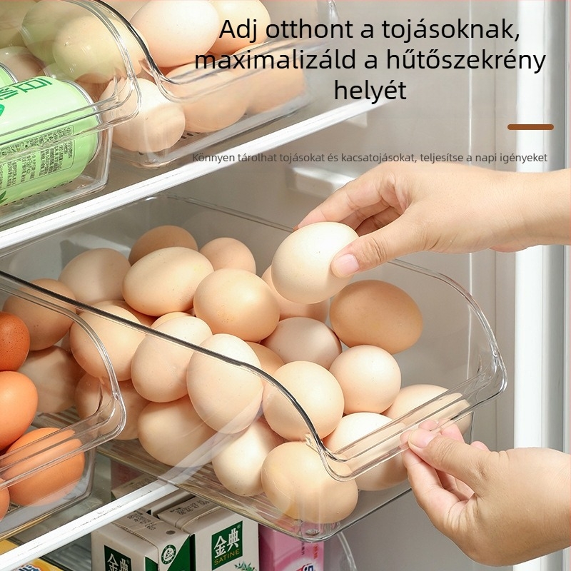 Tojás tároló doboz, nagy kapacitású hűtőhöz, tojások, gyümölcsök és zöldségek tárolására