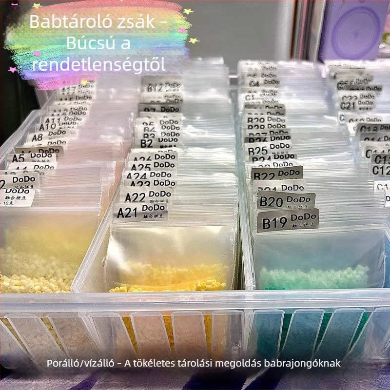 Kis gyöngy tároló tasakok – átlátszó zárható tasakok gyöngyök rendezésére