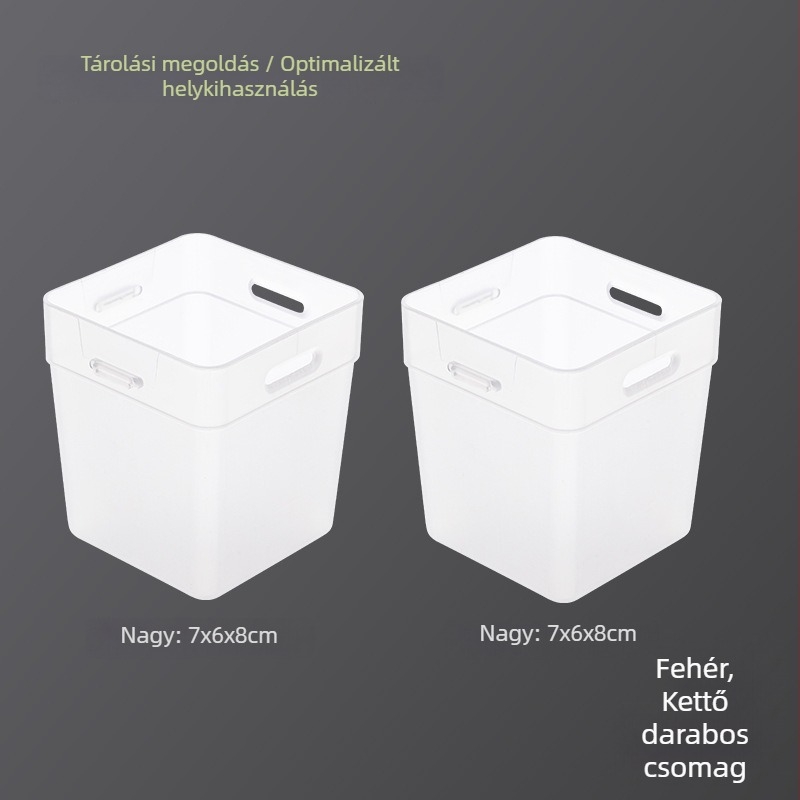 Átlátszó hűtőszekrény oldalajtó tároló doboz, konyhai rendező, 2 db, PP anyag, élelmiszer-minőségű tárolás
