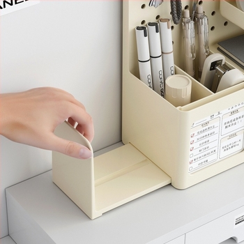 Asztali pegboard tároló doboz műanyagból, japán stílusú, 1 literes kapacitás