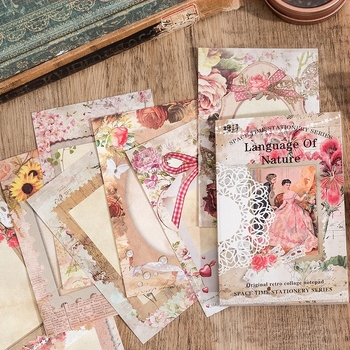 Sugar Poetry Jegyzetfüzet a Tér és Idő sorozatból – Retro pillangófilmes kollázs DIY napló dekoráció alapanyag