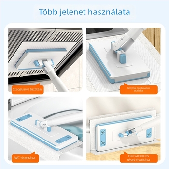Mini fürdőszobai mop törölköző-klipszzel, többfunkciós padlótisztítás otthoni használatra, automata textilklipsz