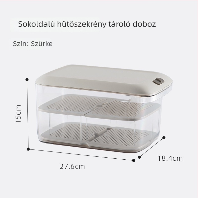 Pinmu Nordic stílusú hűtőszekrény tároló doboz – konyhai fiók rendező tojásokhoz, gyümölcsökhöz és zöldségekhez