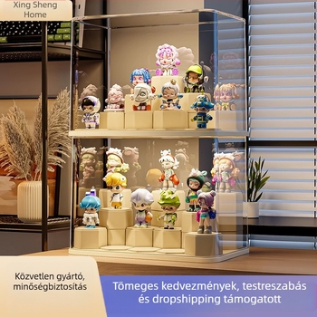 Akril átlátszó porvédett bemutató szekrény gyöngyök és LEGO rejtett dobozok tárolására