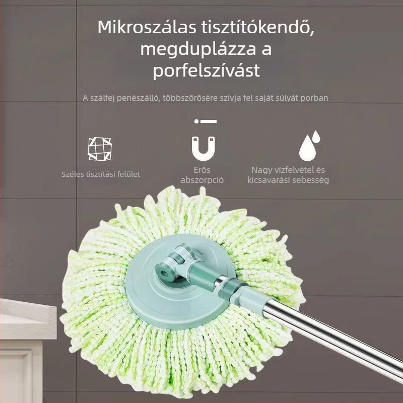 Forgó mop fej, kör alakú pamutabszorbens fej
