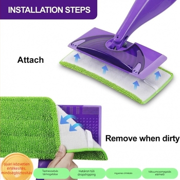 Swiffer WetJet lapos mophoz való mikroszálas cserélhető felület – újra használható mopfej