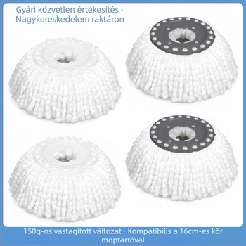 Megvastagodott forgó felmosófej, 16 cm, kompatibil Miaojie, David, Good Wife, univerzális cserefej