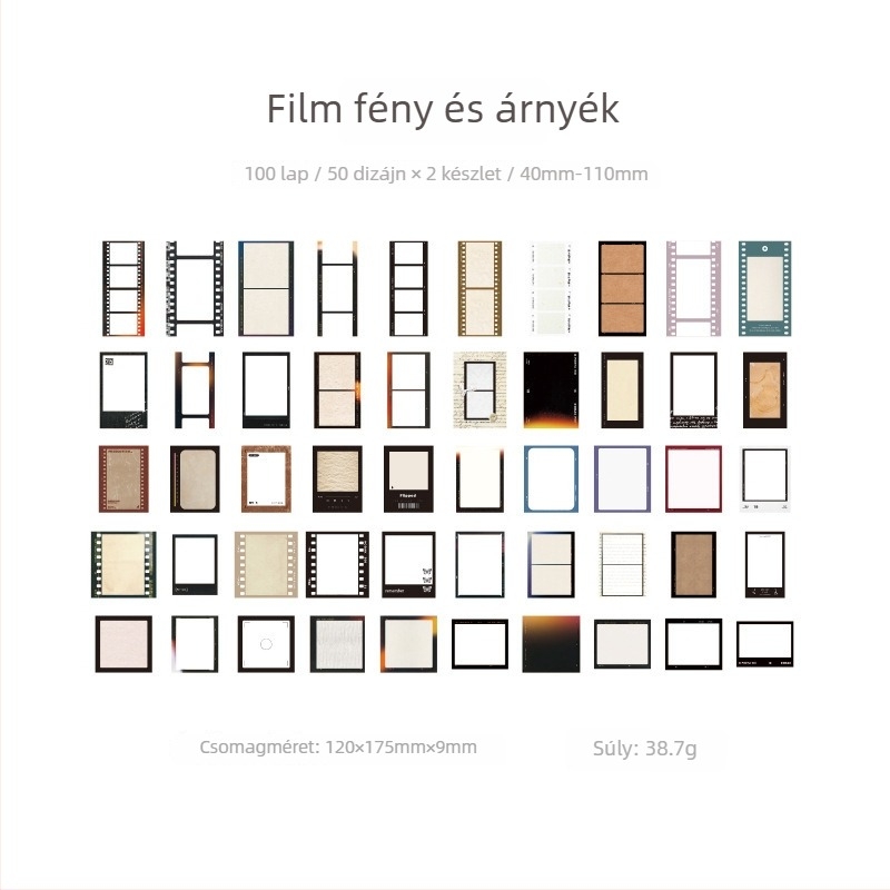 Mo Mo Note Anyagcsomag – Memory Prologue sorozat, irodalmi retro film DIY napló dekorációk kollázs készlet (4 darab)