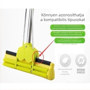 Ultra-nedvszívó felmosófej – cserefej szivacshoz univerzális görgős felmosóhoz (gumírozott pamut)