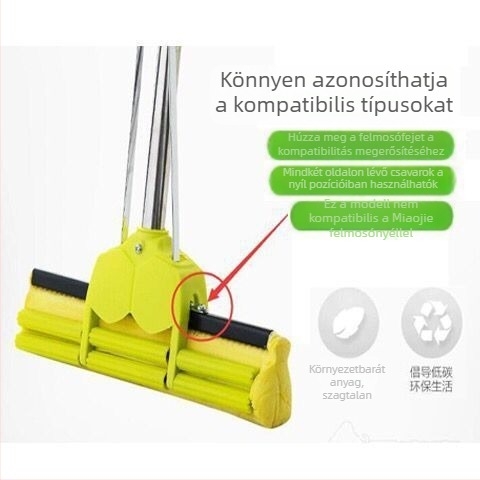 Ultra-nedvszívó felmosófej – cserefej szivacshoz univerzális görgős felmosóhoz (gumírozott pamut)