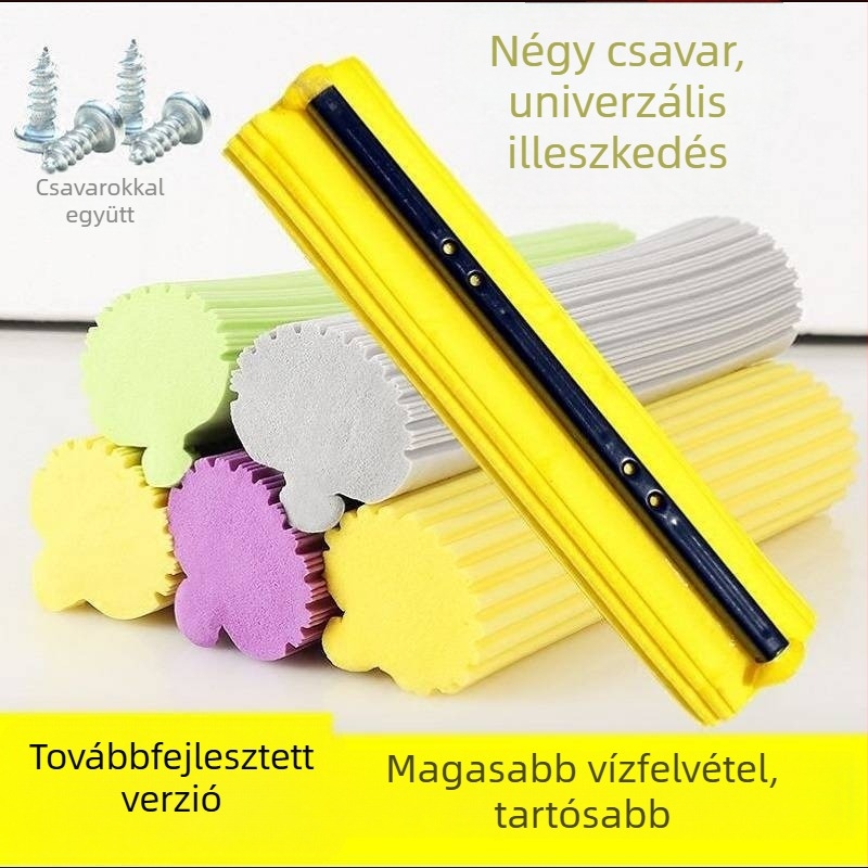 Ultra-nedvszívó felmosófej – cserefej szivacshoz univerzális görgős felmosóhoz (gumírozott pamut)