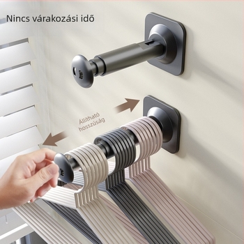 Fali vákuumos ruhaszárító – kihúzható, fúrás nélküli, többfunkciós