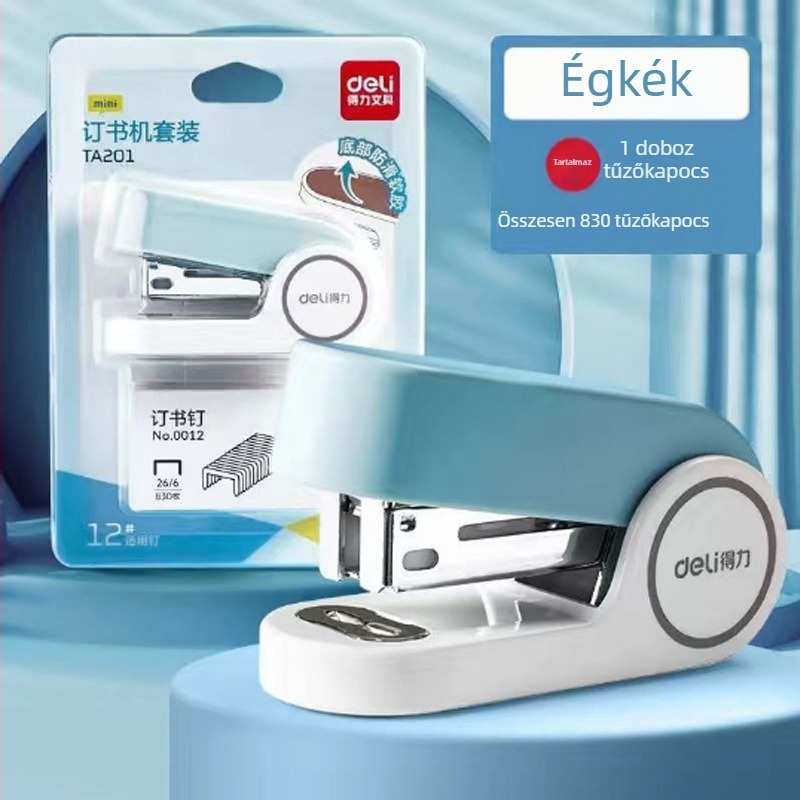 Deli TA201 Mini tűzőgép, 20 oldal kapacitás, No.12 tű, kompakt irodai eszköz