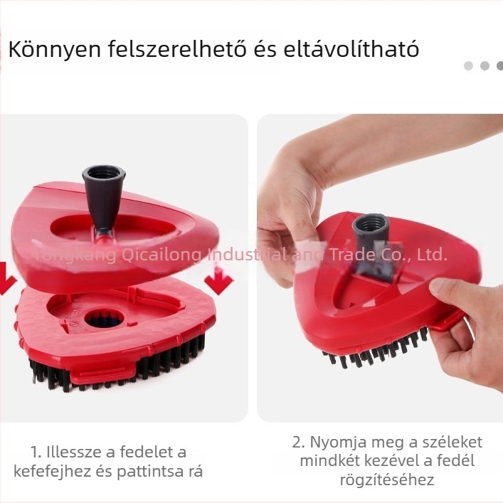 Új, O-Cedar RinseCleanhez kompatibilis, nagy háromszög alakú tisztító fej, mopfej csere, 2 darab