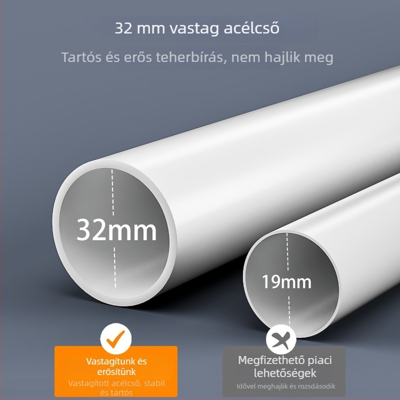 Egy rúdos, szabadon álló ruhaszárító, mobil, otthonra, erkélyre vagy hálószobába