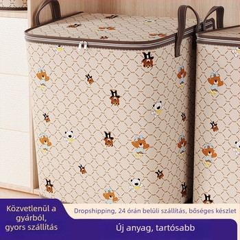 Kockás Mackó költözéshez – csomagoló és tároló táska, nagy kapacitás ruhákhoz és paplanokhoz, összecsukható poggyász szervező