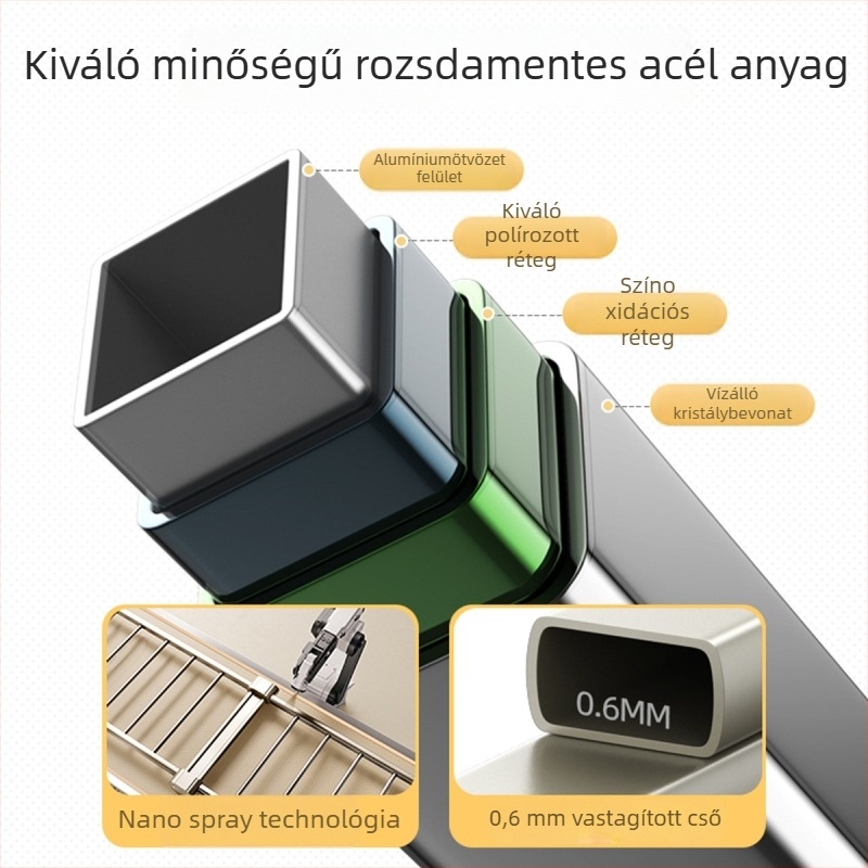 Epai Egyszerű álló ruhaszárító állvány egyetlen rúddal, beltéri használatra, erkélyhez, teleszkópos alumíniumötvözetből