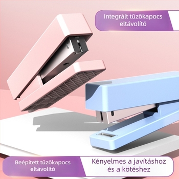 Középméretű tűzőgép diákoknak, minimalistikus irodai kellékek, No. 12-es tűzőkapcsok, kötőgép, ajándék