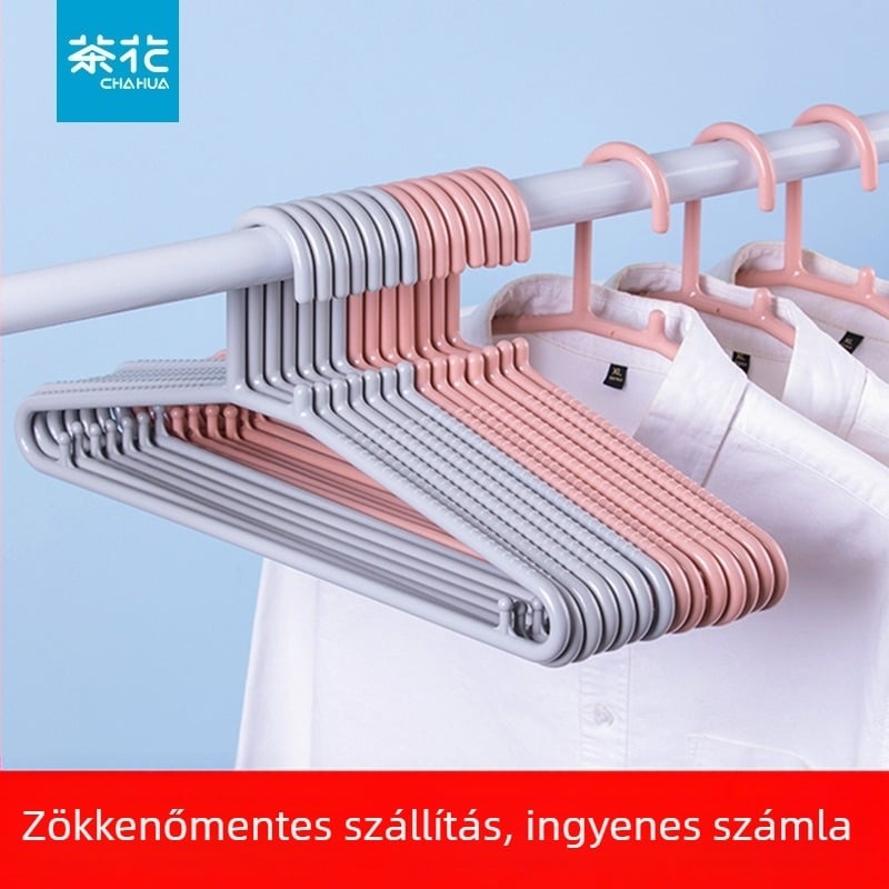 Camellia műanyag ruhatartó akasztó, vastagított kivitel, csúszásmentes, szélálló, gardróbhoz