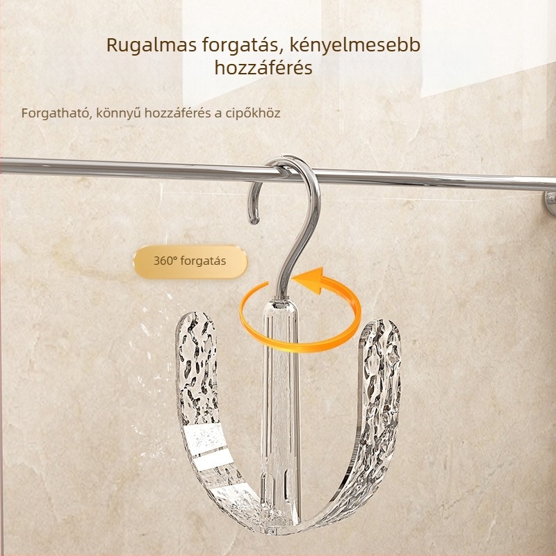 Kültéri erkélyre szánt cipőszárító állvány, álló kialakítású, forgó papucsakasztó