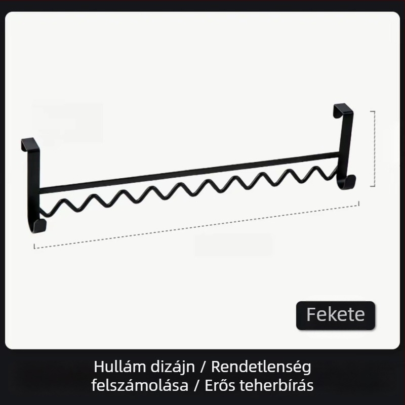 Hullám alakú ruhakapó emeletes ágyhoz tárolóval