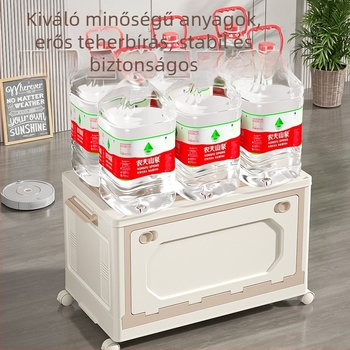 Összecsukható kerekes könyvtároló doboz húzható fogantyúval, 20–30 liter, kollégiumoknak és tantermeknek