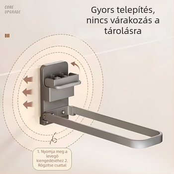 Szívófejes ruhatartó falra szerelhető, fúrás nélkül, összecsukható ruhatároló, otthoni rendező