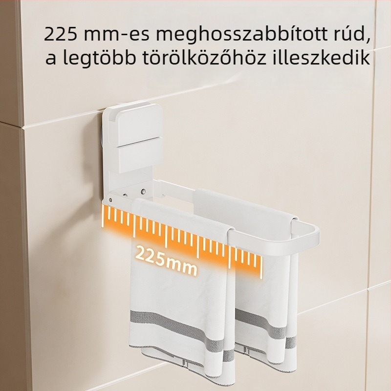Szívófejes ruhatartó falra szerelhető, fúrás nélkül, összecsukható ruhatároló, otthoni rendező