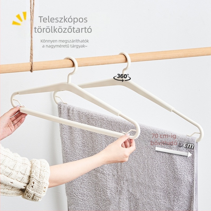 Személyre szabható teleszkópos ágynemű- és ruhakampó, hosszú szárítórúd törölközőkhöz