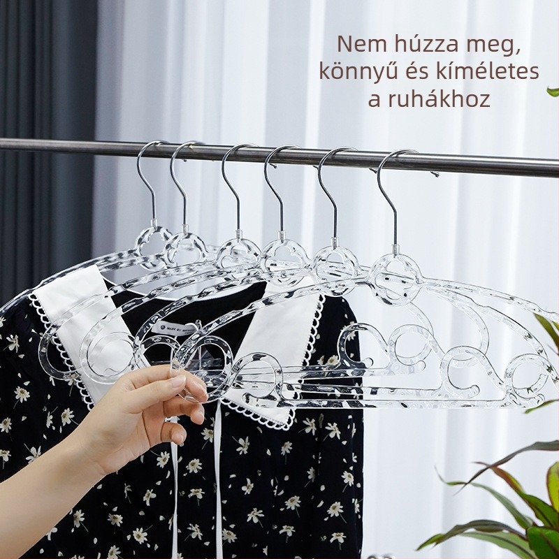 Átlátszó, multifunkcionális ruhaszárító állvány, csúszásmentes, könnyed luxus dizájn