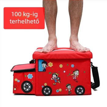 Gyerekeknek készített roller tároló ülőpad, összecsukható tárolóbox, 45L, Oxford anyag