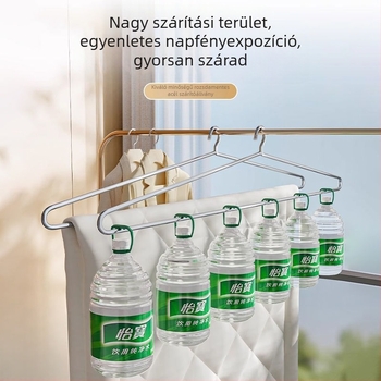 Rozsdamentes acél ruhaszárító állvány, nagy méretű, otthoni használatra, masszív kerettel