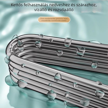 Rozsdamentes acél ruhaszárító állvány, nagy méretű, otthoni használatra, masszív kerettel