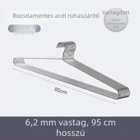 Rozsdamentes acél ruhaszárító állvány, nagy méretű, otthoni használatra, masszív kerettel