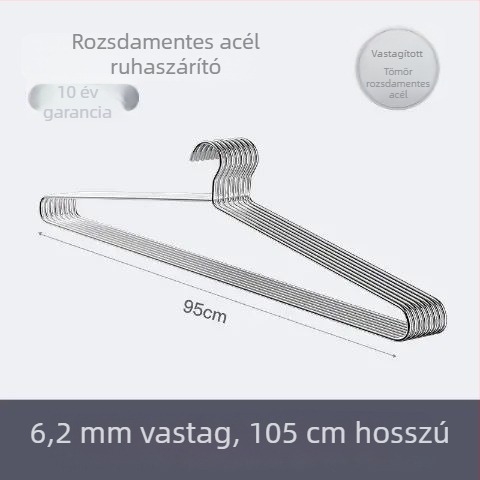 Rozsdamentes acél ruhaszárító állvány, nagy méretű, otthoni használatra, masszív kerettel