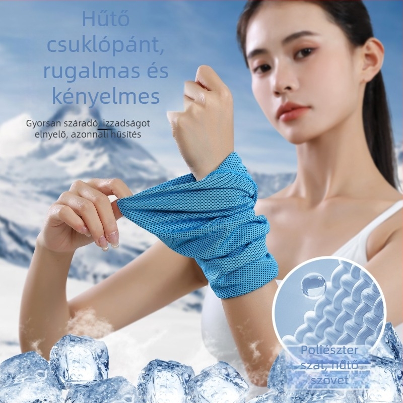 Sportos törölköző a csuklóra, gyorsan száradó karkötő, többfunkciós hűsítő kiegészítő futáshoz, jóga és edzés, hordozható nedvszívó törölköző nyárra
