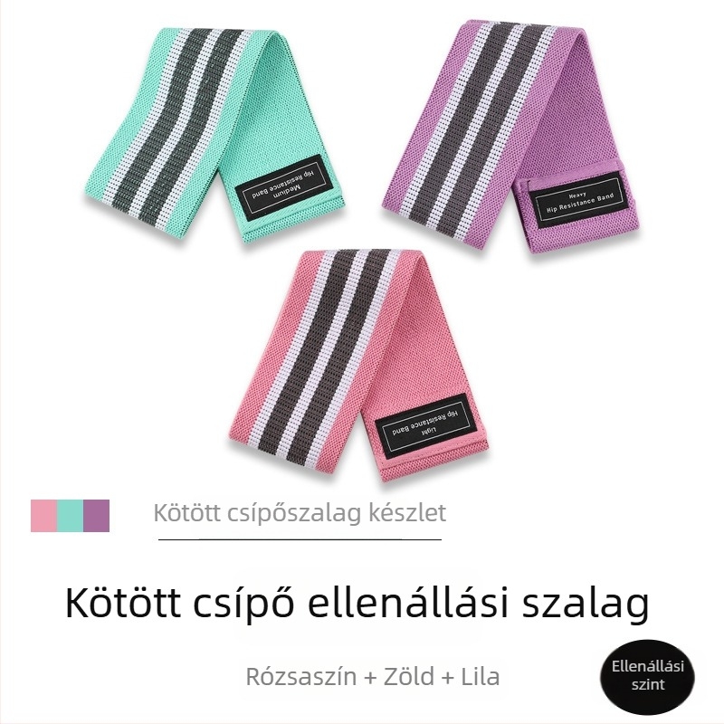 Fitnesz és jóga ellenállás szalag – farpofák emelése, láb edzése és guggolások, jóga szalag