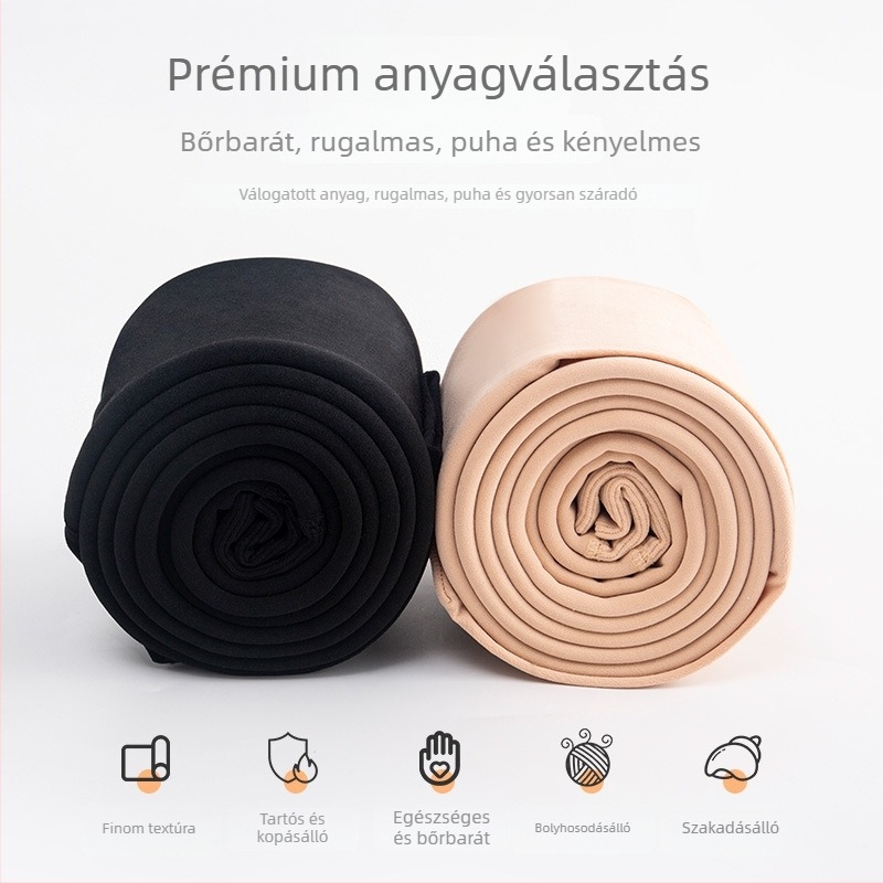 Őszi–téli vastag fleece-belsejű leggings külső viselésre, formázó és csípőemelő hatással